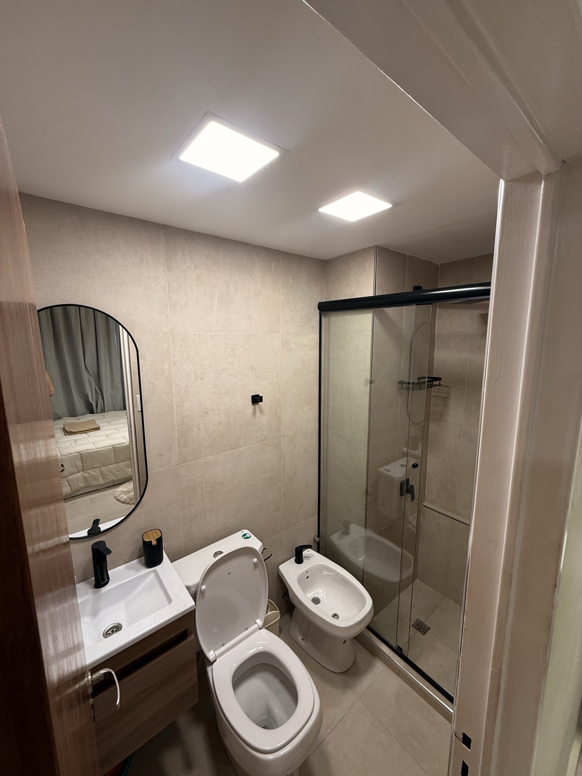 Baño remodelado — Monoambiente 20m² Córdoba Centro